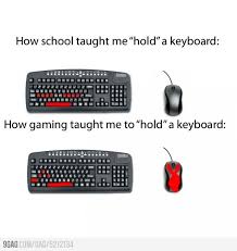 How To Hold A Keyboard Keyboard Funny Games Video Games