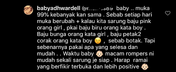 Walaupun cara mengetahui jantina bayi dalam kandungan datang dari orang. Gara Gara Buat Persiapan Terlalu Awal Ramai Keliru Jantina Anak Nadzmi Adhwa Boy Ke Girl Ni Kenapa Pula Pakai Baju Lelaki Hiburan Mstar