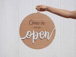 Unique Open Closed Sign Business Open Sign Business Etsy Open Closed Signs Wooden Business Signs Business Signs