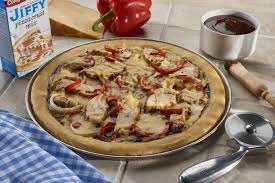 Bar B Q Chicken Pizza Jiffy Mix Recipe Pizza Ingredients Chicken Pizza Cooking Measurements