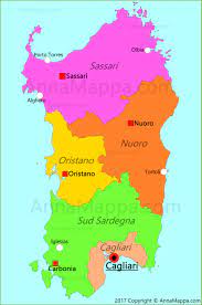 Cartina spiagge della costa oristanese. Mappa Sardegna Italia Annamappa Com