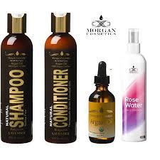 Morgan Cosmetics Haircare Set Argan Oil Shampoo Conditioner Moroccan Rosewater Argan Oil Argan Oil Shampoo Shampoo