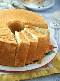 Sponge cakes are baked in a variety of differently shaped pans. Vanilla Chiffon Cake