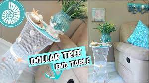 Dollar Tree End Table Beach Decor Tutorial Youtube Diy Dollar Tree Decor Dollar Tree Diy Crafts Diy Beach Decor