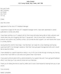 It Helpdesk Manager Cover Letter Example Icover Org Uk