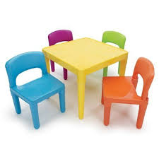 Costzon kids plastic table and 2 chairs set, adirondack chair for indoor & outdoor garden, patio, beach, home, toddlers boys & girls activity craft table set (blue) Amazon Com Tot Tutors Kids Table And 4 Chair Set Plastic Toys Games Kids Table And Chairs Kids Chairs Art Chair