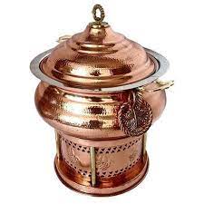 Antiqued copper finish and round shape lend dramatic flair. Antique Copper Chafing Dish For Home Banquet Mayur Metal Works Id 4345085148