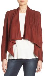Lamarque Madison Drape Front Suede Jacket Jackets