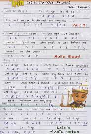 5 4# 5 2 7 6. Not Angka Lagu Let It Go Ost Film Frozen Demi Lovato Pianika Recorder Keyboard Suling Not Angka Pianika Lagu Terlengkap