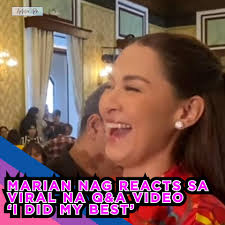 MARIAN RIVERA REACTS SA VIRAL NA Q&A VIDEO: 'I DID MY BEST' :  r/SHOWBIZ_TSISMIS