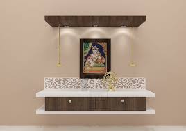 Crocus Puja Unit With Laminate Finish Pooja Room Door Design Pooja Room Design Room Door Design