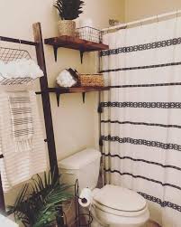 Diy Shelves Modern Boho Bathroom Tassle Shower Curtain Apartment Therapy Apartment Bathro Diy Boho Bathroom Decor Boho Bathroom Modern Boho Bathroom