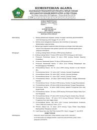 Permendiknasrinomor 13 tahun2007 tentang standar kualifikasi akademik dan kompetensi kepalasekolah / madrasah 5. Sk Tim Supervisi