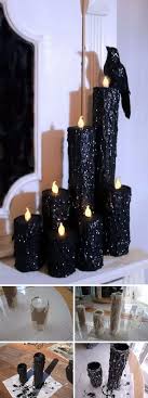Diy Halloween Creepy Candles Paper Towel Rolls Hot Glue Battery Tea Lights Paint G Creative Halloween Decorations Creepy Candles Diy Halloween Decorations