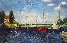 Art info 1875, oil on canvas, private collection. Argenteuil Red Boats Painting By Claude Monet Reproduction Ipaintings Com