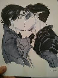 Karibuillustrations I Rarely Get Asked To Sketch Or Draw Ships For People At Cons Especially Non Anime Manga Related Ones Jason Todd Tim Drake Batman Funny