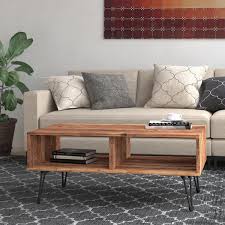 Costway lift top coffee table w/ hidden compartment and storage shelves modern furniture. Turner Reclaimed Solid Wood 42 Hairpin Leg Coffee Table Overstock 20306624