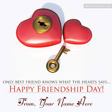 Good friends, good books, and a sleepy conscience: Happy Friendship Day Best Friends Wishes Name Images Free My Name Pix Cards