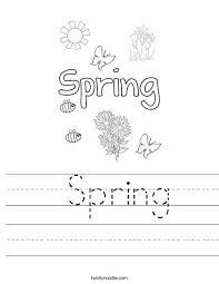Spring Worksheet Twisty Noodle Spring Worksheet Worksheets Seasons Preschool