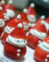 Santa hat fruit appetizers (work potluck). Cute Christmas Party Ideas With A Healthy Twist
