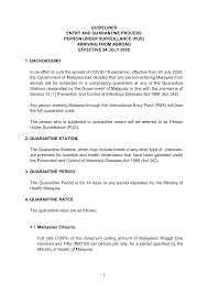 Limiting the development 3 1. Https Www Kln Gov My Documents 1620528 0 Guidelines Entry And Quarantine Process Starting 24 July 2020 Eng 5c5e9f60 F160 4db8 8ee1 1ac7dc674a1f