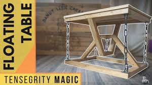 Gravity Defying Floating Table Tensegrity Vs Gravity Youtube In 2020 Floating Table Diy Wood Projects Furniture Wood Furniture Diy