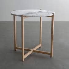 Accent your living room with a coffee, console, sofa or end table. Pierce Side Table Round Maple Hardwood White Carrara Marble Top In 2021 Marble Side Table Round Side Table Design Marble Side Tables
