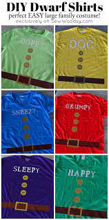 Diy Dwarf Shirts For A Group Costume Idea Homemade Halloween Costumes Halloween Costumes For Work Group Halloween Costumes