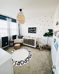 Black And White Rug Kids Room Abc Rug In Black And White Nursery In 2020 Childrens Room Wall Decor Childrens Room Rugs White Nursery