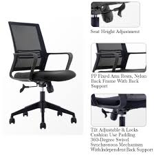 Tgeg Inc Midback Ergonomic Mesh Computer Office Desk Task Chair 360 Degree Swivel And Mesh Padded Seat Black Want Office Chair Task Chair Mesh Office Chair