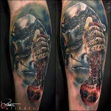 Predator Tattoo By Brian Ulibarri Realism Coloredtattoos Blackandgrey Portraits Ulibarri Tattos Movieportraits Art Tattoo Tattoo Artists Predator Tattoo