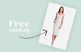 Download Female Elegant Dress Mockup Set In Apparel Mockups On Yellow Images Creative Store
