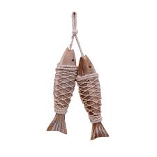 Import quality fish home decor supplied by experienced manufacturers at global sources. Set Of 2 Hanging Vintage Wooden Fish Wal Buy Online In Guatemala At Desertcart