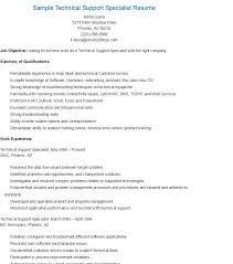 Sample Technical Support Specialist Resume Job Resume Samples It Support Specialist Resume