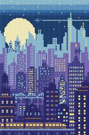 City Cross Stitch Pattern Pdf Modern Cross Stitch Cross Etsy Cross Stitch Patterns Cross Stitch Landscape Cross Stitch Art