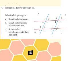 Buku guru matematika kelas vii smp kurikulum 2013. Sebutkan Pasangan A Sudut Sudut Sehadap B Sudut Sepihak Dalam Dan Luar C Sudut Berseberangan Brainly Co Id
