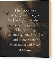 C S Lewis Quote Wood Print By Christian Quotes