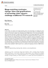 How to write a tv show proposal pdf. Pdf Binge Watching Motivates Change Uses And Gratifications Of Streaming Video Viewers Challenge Traditional Tv Research