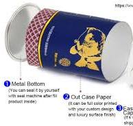 3-Piece Paper Composite Cans for Food Packaging Wholesale