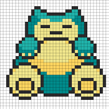 Snorlax Kandi Patterns Snorlax Pony Bead Patterns Patterns For Pokemon Cross Stitch Pixel Art Pokemon Perler Bead Art