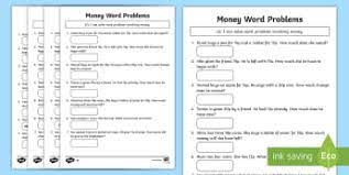Coin recognition (3 levels) (janine murphy) doc. Ks2 Maths Money Problems Worksheets Primary Resource
