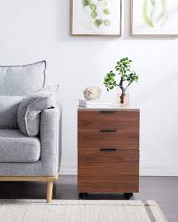 Slim case storage cabinets with roll up locking doors come in many sizes for storing files, binders, and media. Amazon Com Jjs 3 Drawer Rolling Wood File Cabinet With Locking Wheels Home Office Portable Vertical Mobile Wooden Storage Filing Cabinet For A4 Or Letter Size Brown Office Products