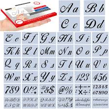 With the 2 stencils, you can create capital and lower case letters. Buy Wefree Letter Stencils For Painting On Wood Alphabet Stencils With 2 Calligraphy And Cursive Letters Numbers Signs Large Letter Stencils Reusable Plastic Stencils Set Of 40 Pcs 162 Designs Online In Vietnam B08ps4dtrv