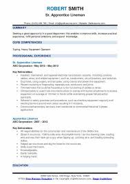 No one likes writing them, and recruiters just skim them. Apprentice Lineman Resume Samples Qwikresume