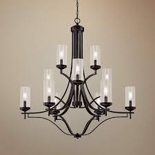Elyton 36 Wide Downtown Bronze 12 Light Chandelier 58j28 Lamps Plus