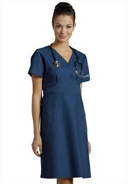 White Cross Mock Wrap Scrub Dress Scrubs And Beyond Scrubs Dress Nursing Dress Fashion