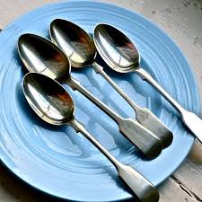 Four Antique Teaspoons 1890 Electroplated Nickel Silver Epns Made In England Victorian Silverplate Flatware Epn Antiques Silverplate Flatware Vintage China