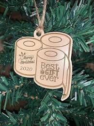 Toilet Paper Christmas Ornament 2020 Wood Best Gift Ever C O V I D In 2020 Paper Christmas Ornaments Christmas Ornaments Funny Christmas Ornaments