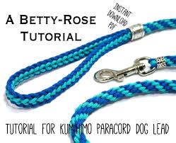 Black looks good with everything. Tutorial For Kumihimo Paracord Dog Leash Lead Flat And Round Etsy