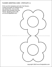 Heart and ribbon small mother's day card. Flower Greeting Card Templates Free Printable Templates Coloring Pages Firstpalette Com